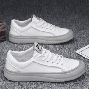 Autumn Men's Shoes Casual Leather Shoes Slip-on Sports Board Shoes Versatile Work Waterproof Easy Wear Tide Shoes